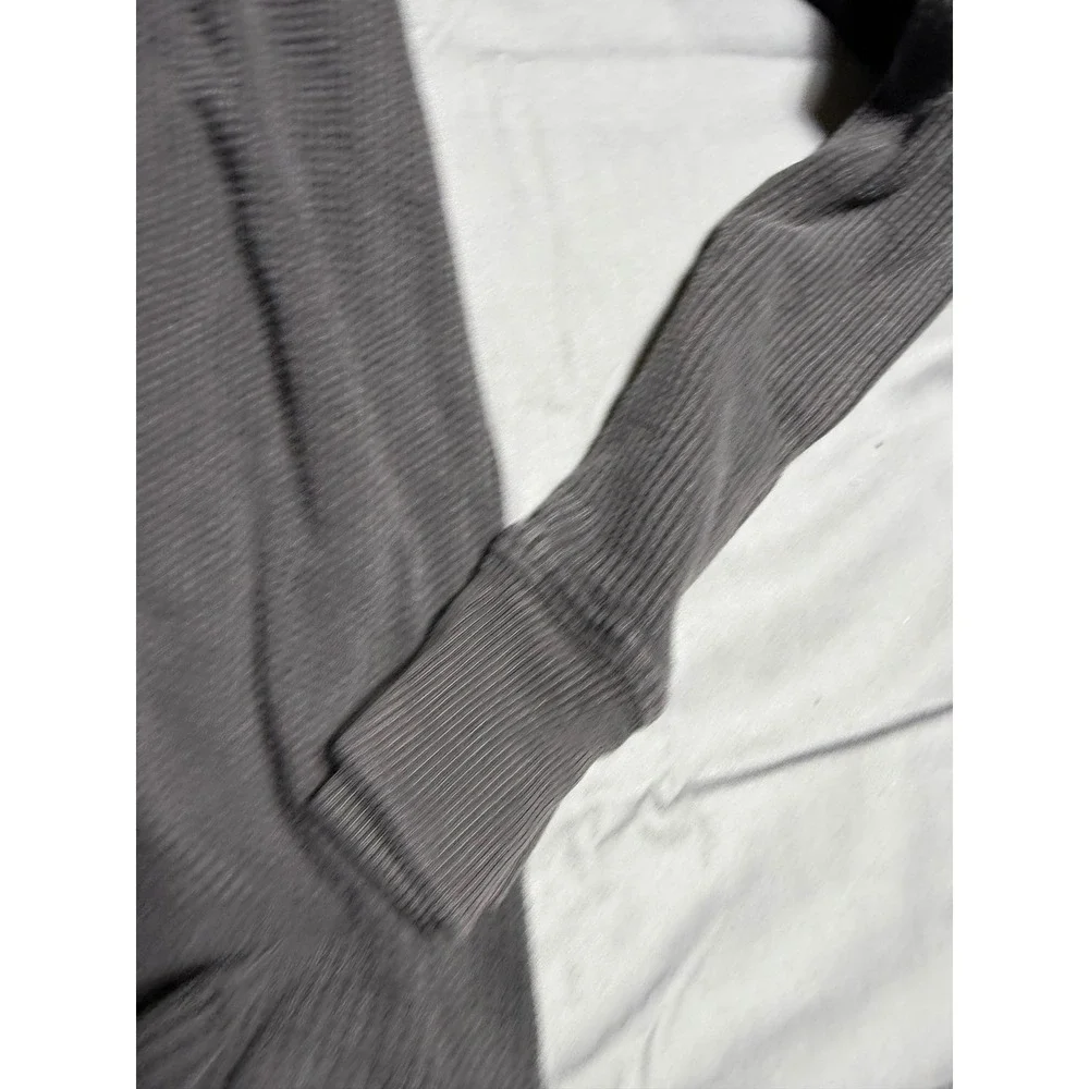 Calvin Klein Jeans Quarter Zip Pullover Mens XL Gray Good Waffle Knit Thermal